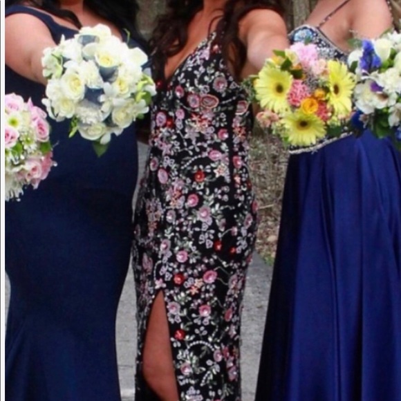 Primavera Long Beaded Prom Dress - Picture 4 of 8